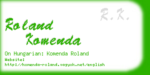 roland komenda business card